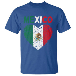 Mexican Flag Heart Mexico City Independence Day Gift T Shirt TS14 Royal Blue Print Your Wear