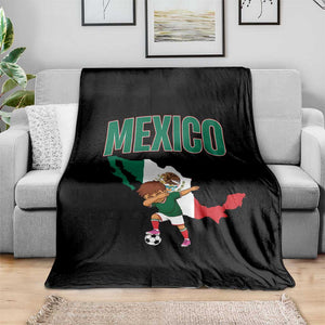 Mexico Soccer Boy Dabbing Boy Mexican Flag Map Throw Blanket TS14 Print Your Wear