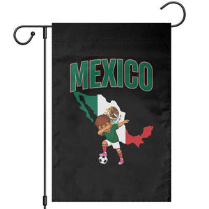 Mexico Soccer Boy Dabbing Boy Mexican Flag Map Garden Flag TS14 Black Print Your Wear