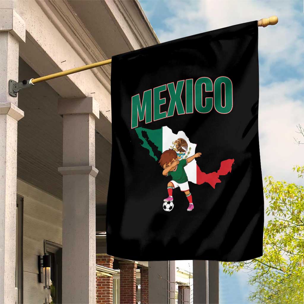 Mexico Soccer Boy Dabbing Boy Mexican Flag Map Garden Flag TS14 Print Your Wear