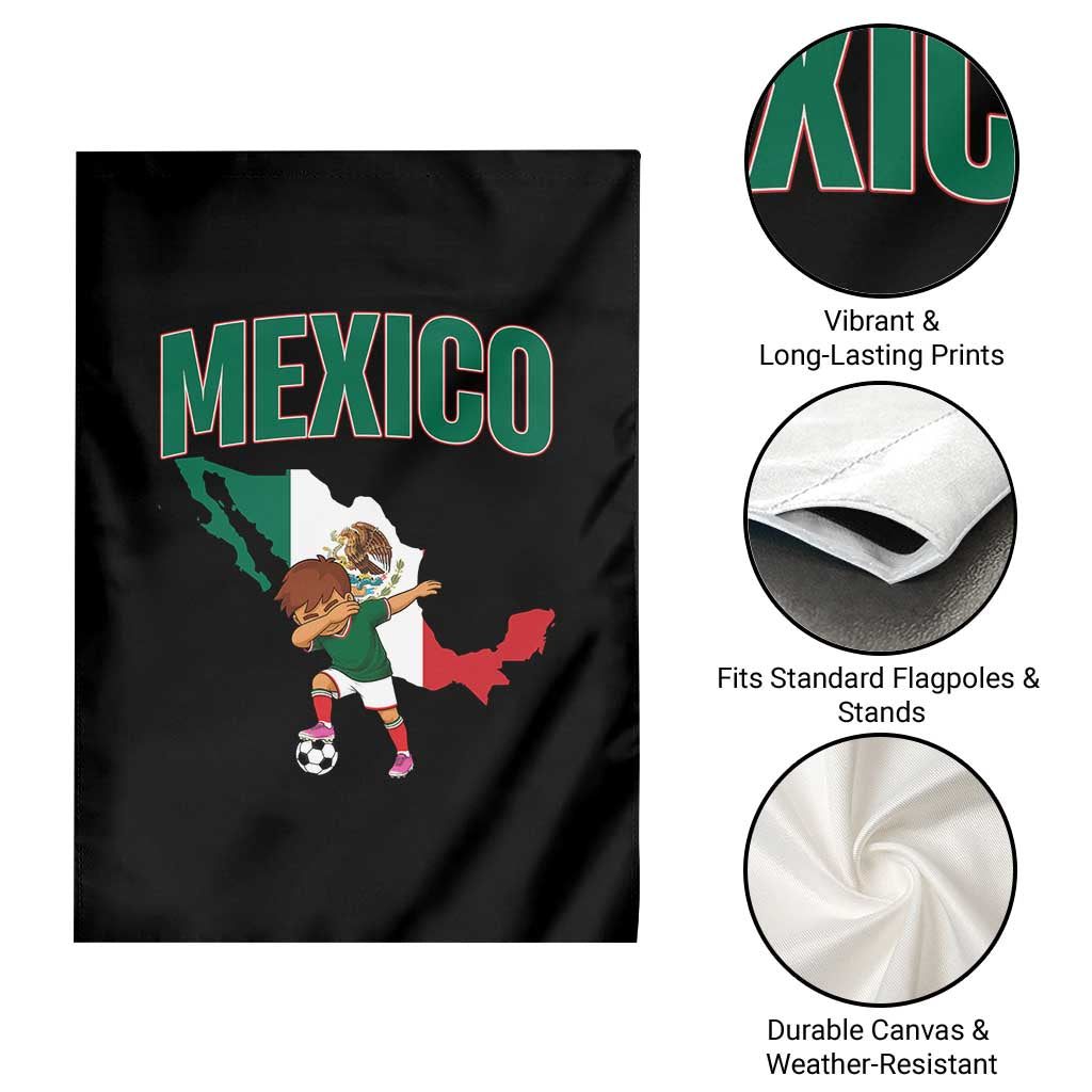 Mexico Soccer Boy Dabbing Boy Mexican Flag Map Garden Flag TS14 Print Your Wear
