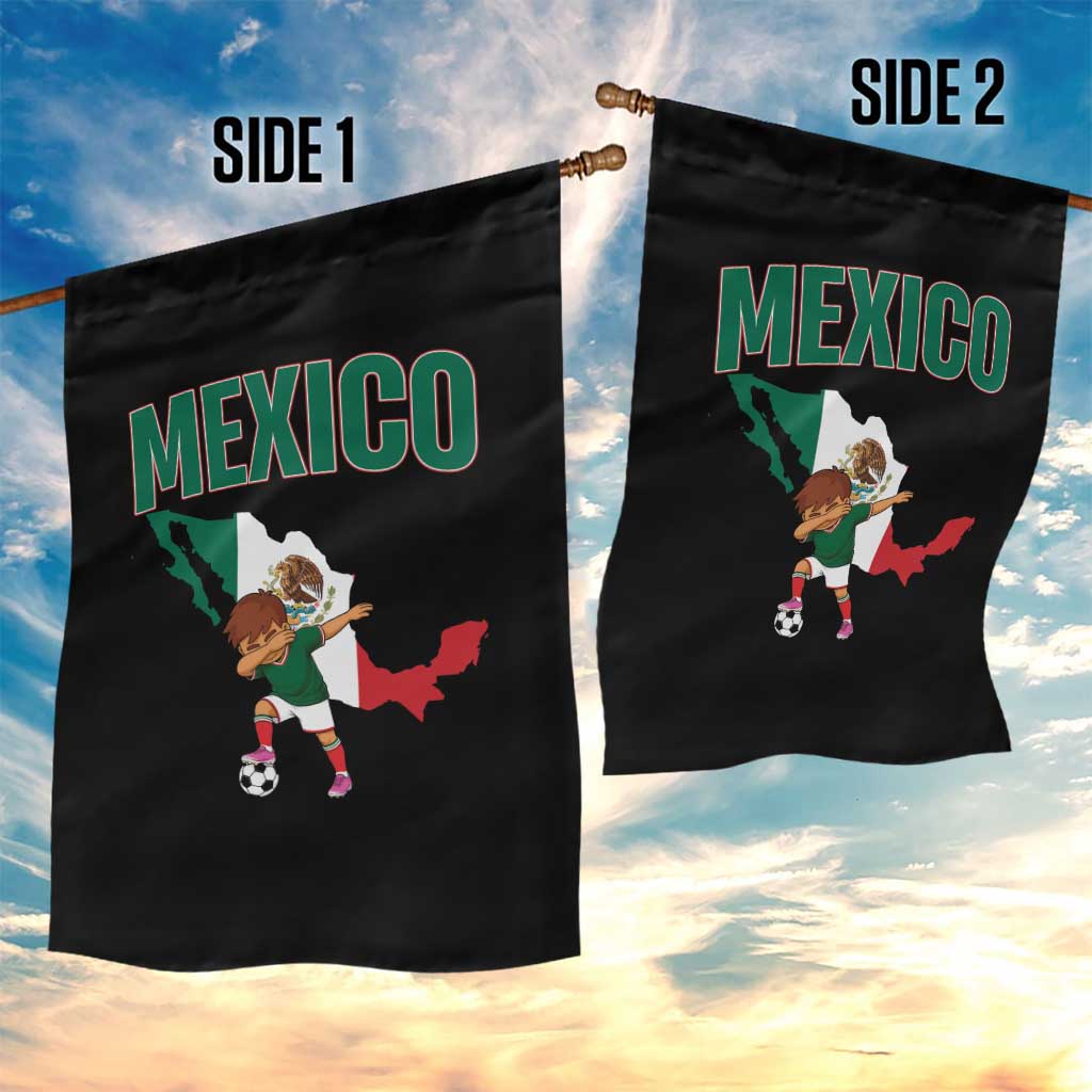 Mexico Soccer Boy Dabbing Boy Mexican Flag Map Garden Flag TS14 Print Your Wear