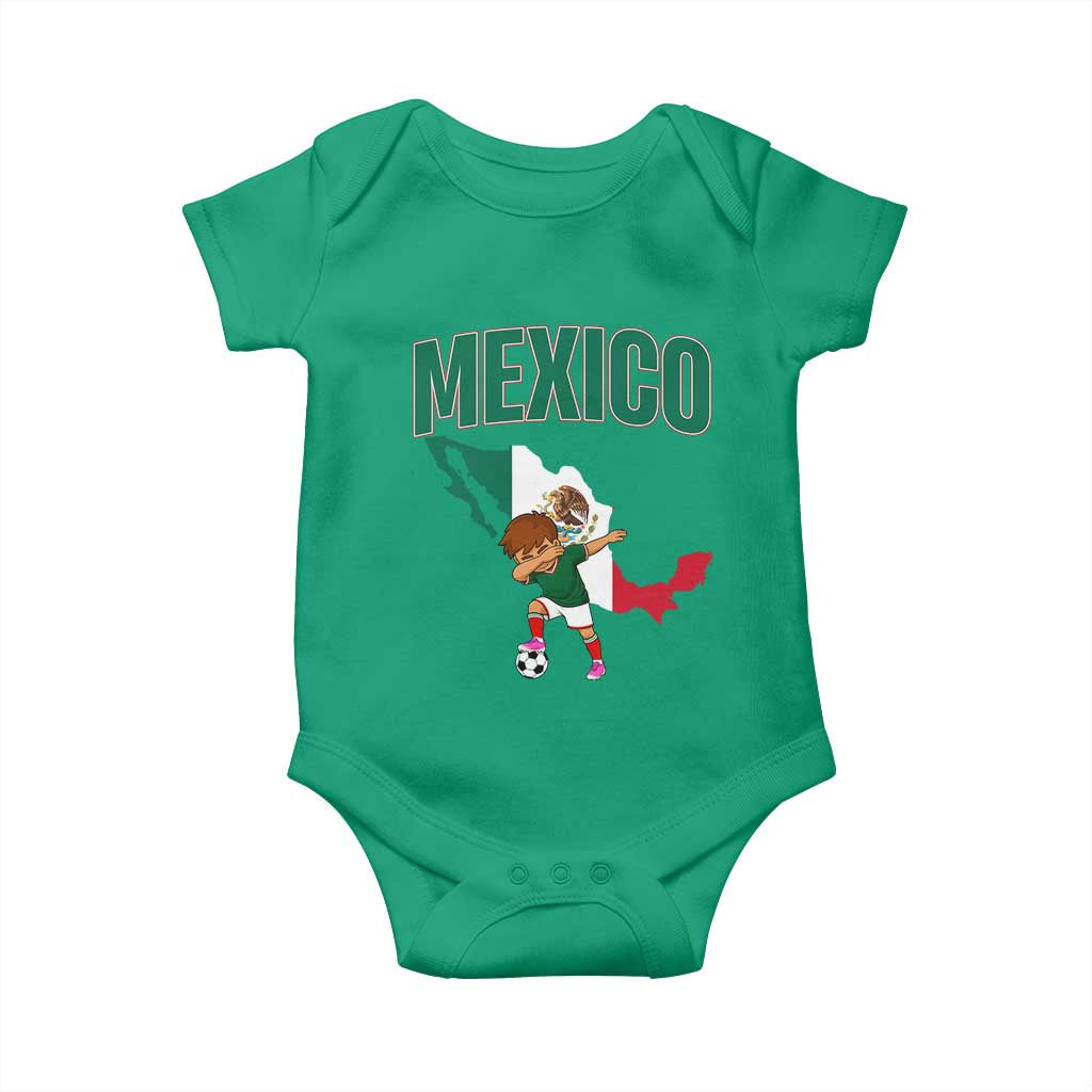 Mexico Soccer Boy Dabbing Boy Mexican Flag Map Baby Onesie TS14 Irish Green Print Your Wear