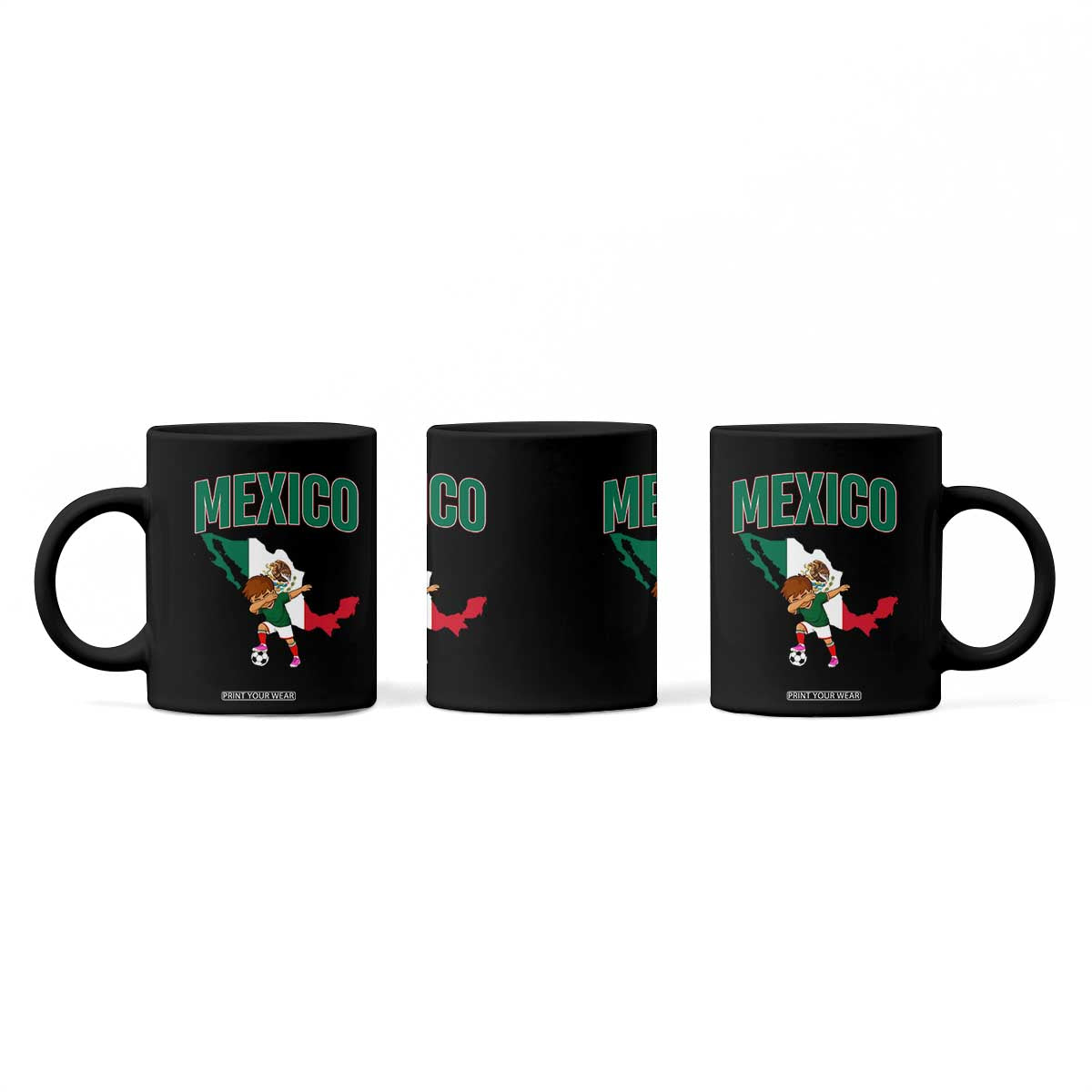 Mexico Soccer Boy Dabbing Boy Mexican Flag Map Coffee Mug TS14 Print Your Wear