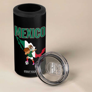 Mexico Soccer Boy Dabbing Boy Mexican Flag Map 4 in 1 Can Cooler Tumbler TS14 Print Your Wear