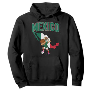 Mexico Soccer Boy Dabbing Boy Mexican Flag Map Hoodie TS14 Black Print Your Wear