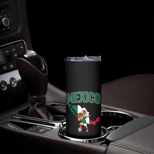 Mexico Soccer Boy Dabbing Boy Mexican Flag Map Skinny Tumbler TS14 Print Your Wear
