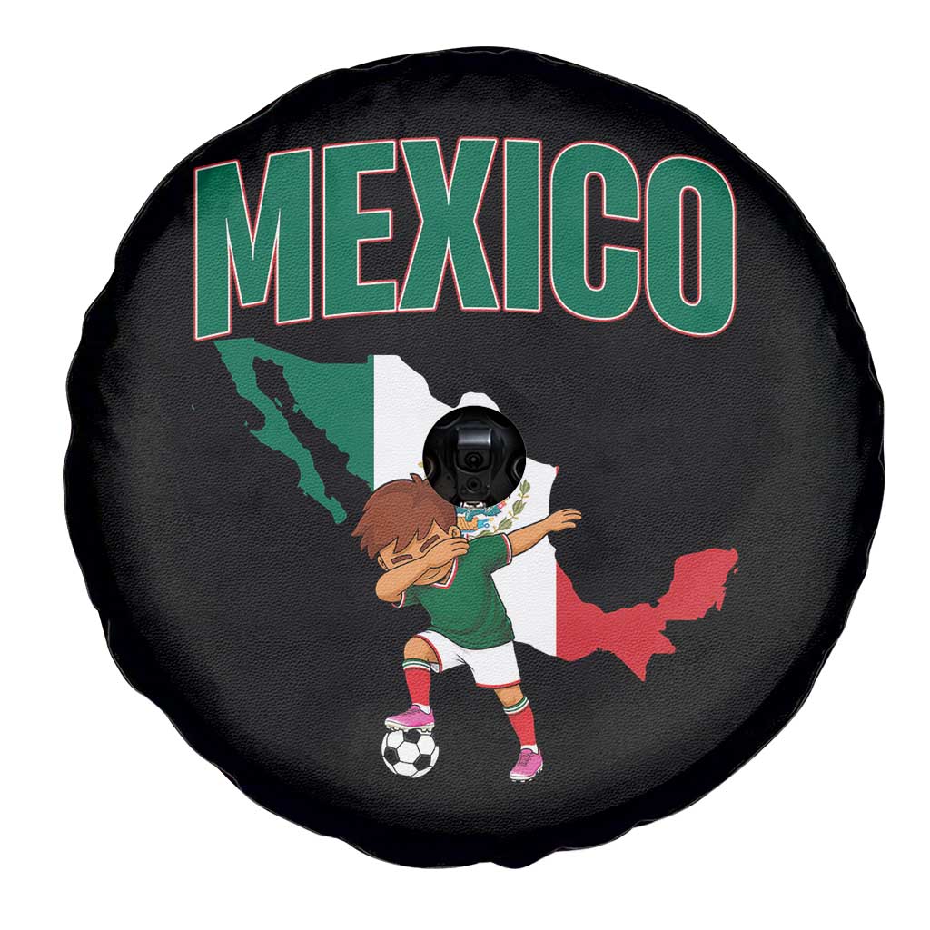 Mexico Soccer Boy Dabbing Boy Mexican Flag Map Spare Tire Cover TS14 Print Your Wear