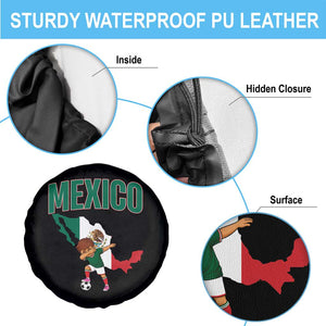 Mexico Soccer Boy Dabbing Boy Mexican Flag Map Spare Tire Cover TS14 Print Your Wear