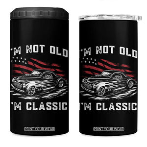 I'm Not Old I'm Classic 4 in 1 Can Cooler Tumbler 1941 American Classic Hotrod TS14 One Size: 16 oz Black Print Your Wear