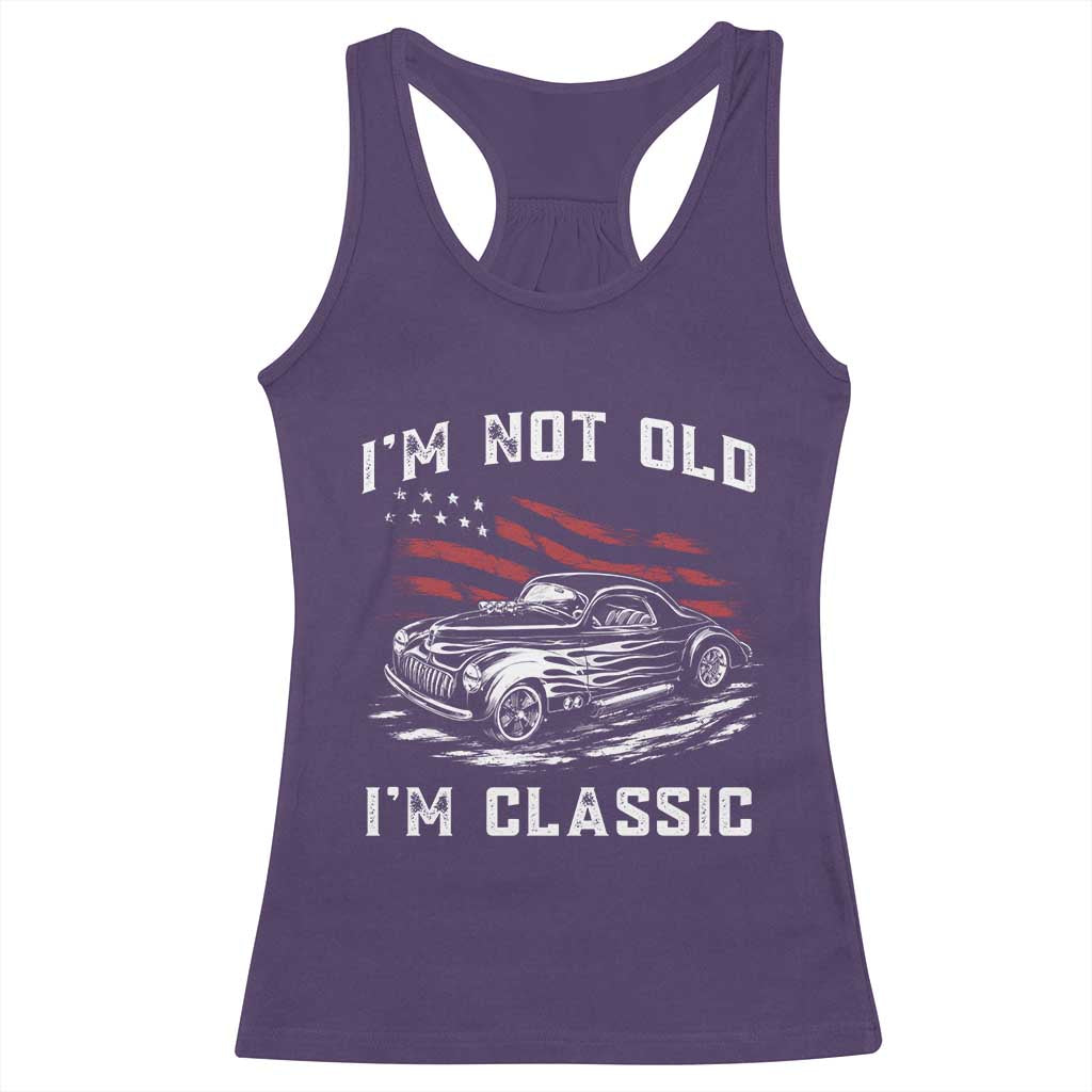 I'm Not Old I'm Classic Racerback Tank Top 1941 American Classic Hotrod TS14 Purple Print Your Wear