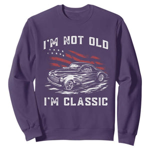 I'm Not Old I'm Classic Sweatshirt 1941 American Classic Hotrod TS14 Purple Print Your Wear