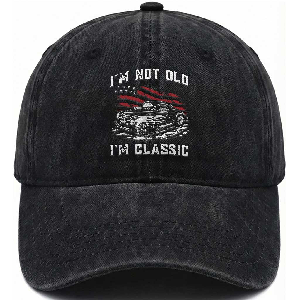 I'm Not Old I'm Classic Washed Cotton Baseball Cap 1941 American Classic Hotrod TS14 Print Your Wear