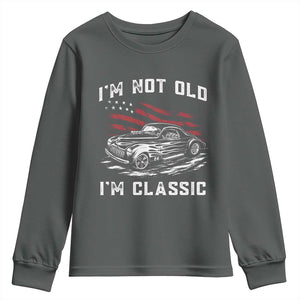 I'm Not Old I'm Classic Youth Sweatshirt 1941 American Classic Hotrod TS14 Dark Heather Print Your Wear