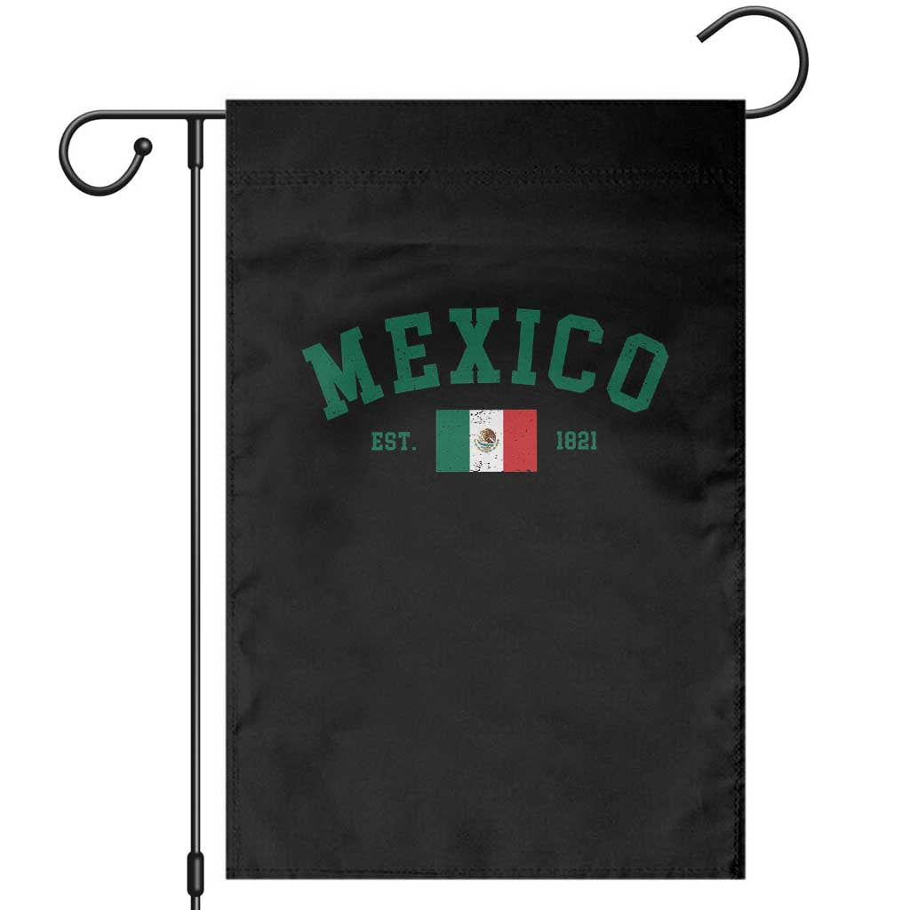 Mexico Mexican Flag Vintage Pride Garden Flag TS14 Black Print Your Wear