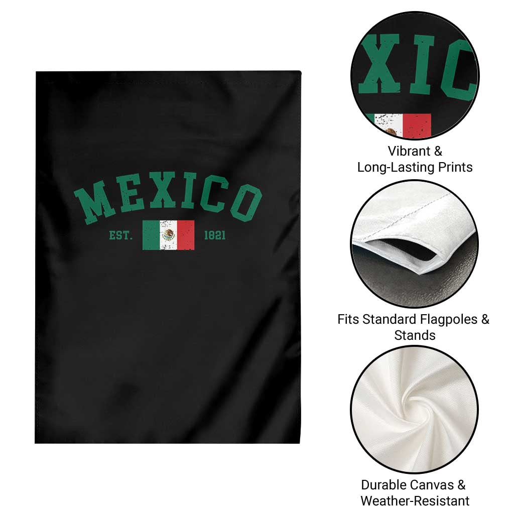 Mexico Mexican Flag Vintage Pride Garden Flag TS14 Print Your Wear
