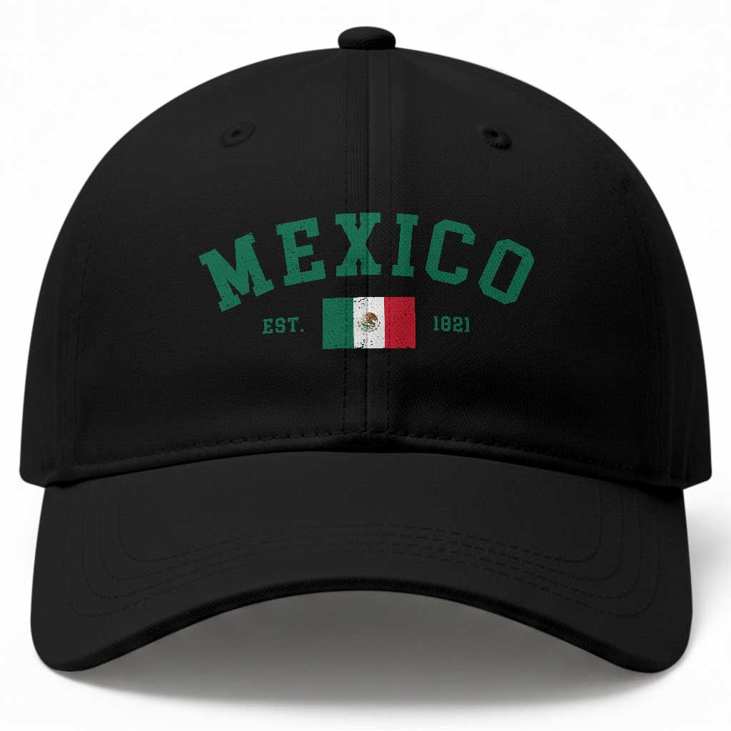 Mexico Mexican Flag Vintage Pride Baseball Cap TS14 Print Your Wear
