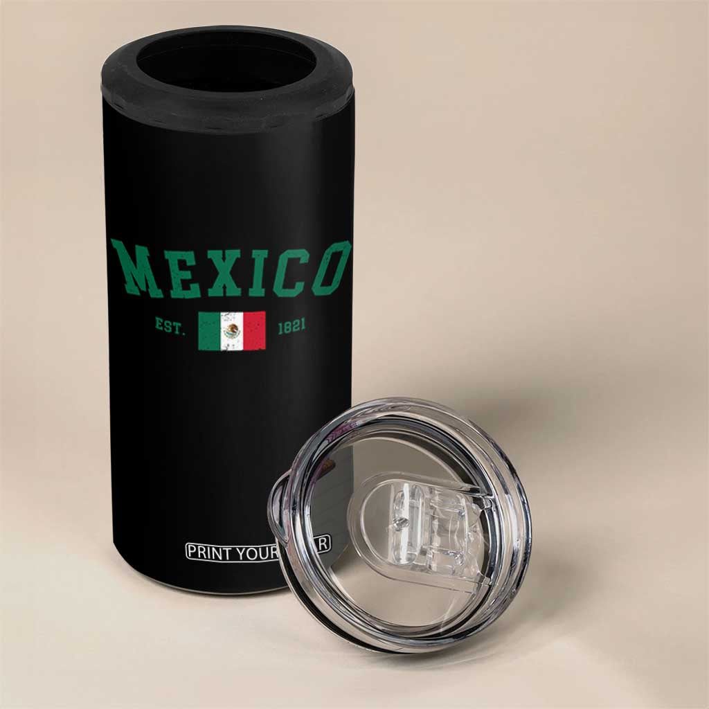 Mexico Mexican Flag Vintage Pride 4 in 1 Can Cooler Tumbler TS14 Print Your Wear