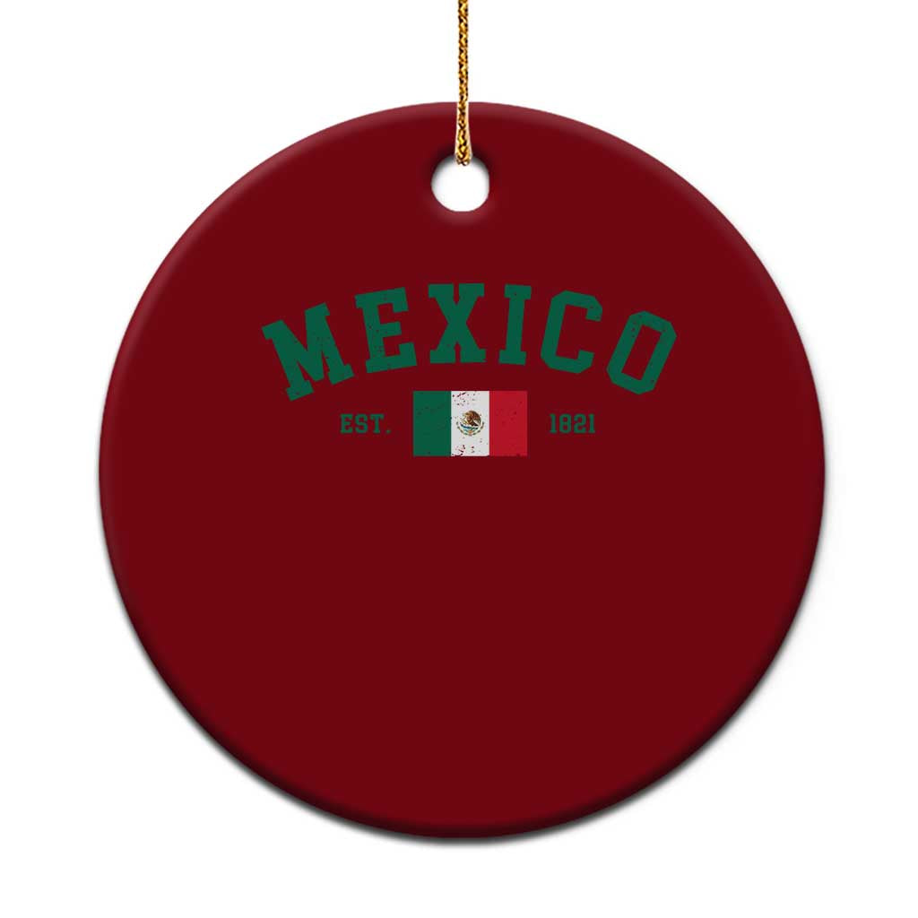 Mexico Mexican Flag Vintage Pride Ceramic Ornament TS14 1pc Red Print Your Wear