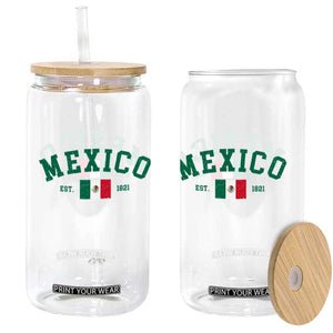 Mexico Mexican Flag Vintage Pride Glass Can TS14 Print Your Wear