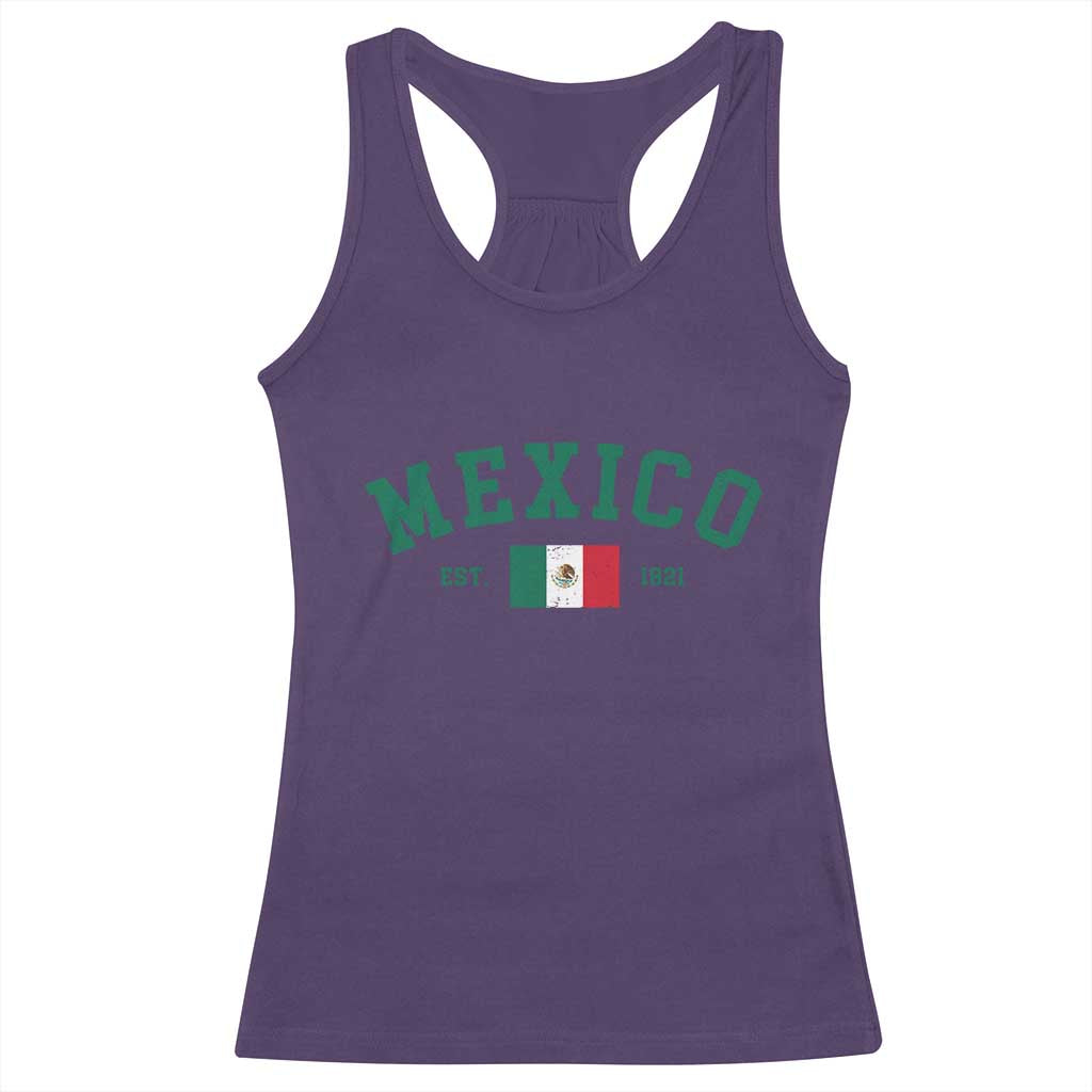 Mexico Mexican Flag Vintage Pride Racerback Tank Top TS14 Purple Print Your Wear