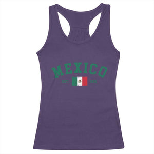 Mexico Mexican Flag Vintage Pride Racerback Tank Top TS14 Purple Print Your Wear