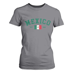 Mexico Mexican Flag Vintage Pride T Shirt For Women TS14 Charcoal Print Your Wear