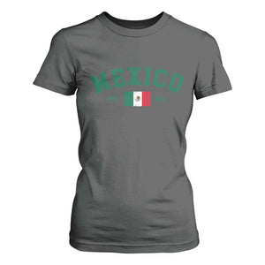 Mexico Mexican Flag Vintage Pride T Shirt For Women TS14 Dark Heather Print Your Wear