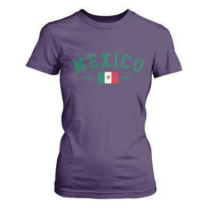 Mexico Mexican Flag Vintage Pride T Shirt For Women TS14 Purple Print Your Wear