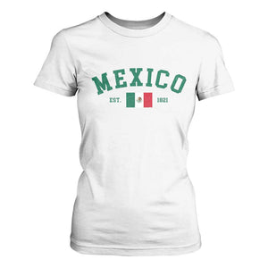 Mexico Mexican Flag Vintage Pride T Shirt For Women TS14 White Print Your Wear