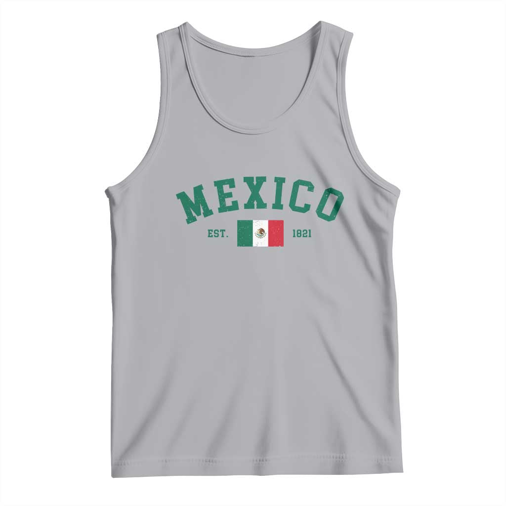 Mexico Mexican Flag Vintage Pride Tank Top TS14 Athletic Heather Print Your Wear