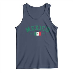 Mexico Mexican Flag Vintage Pride Tank Top TS14 Navy Print Your Wear