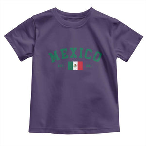 Mexico Mexican Flag Vintage Pride Toddler T Shirt TS14 Purple Print Your Wear