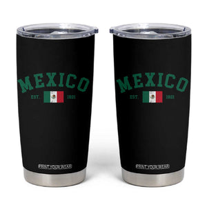 Mexico Mexican Flag Vintage Pride Tumbler Cup TS14 Black Print Your Wear