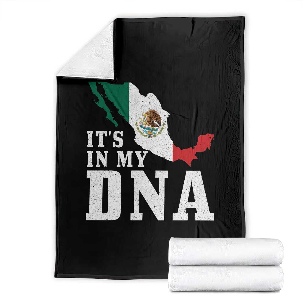 It's in My DNA Mexican Proud Hispanic Gift Mexico Flag Throw Blanket TS14 Black Print Your Wear