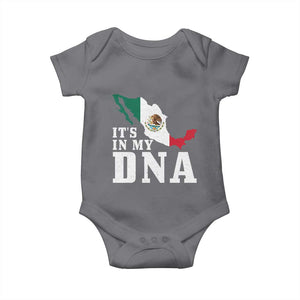 It's in My DNA Mexican Proud Hispanic Gift Mexico Flag Baby Onesie TS14 Charcoal Print Your Wear