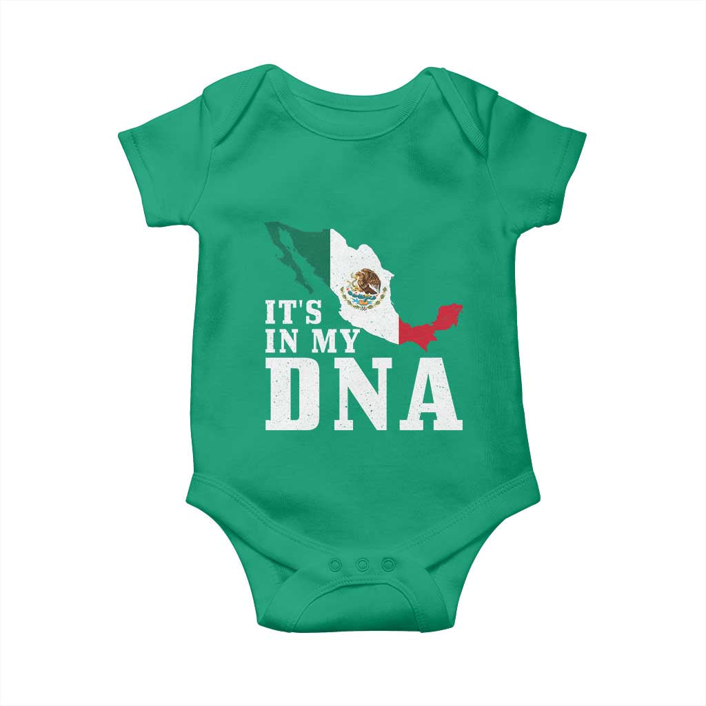 It's in My DNA Mexican Proud Hispanic Gift Mexico Flag Baby Onesie TS14 Irish Green Print Your Wear