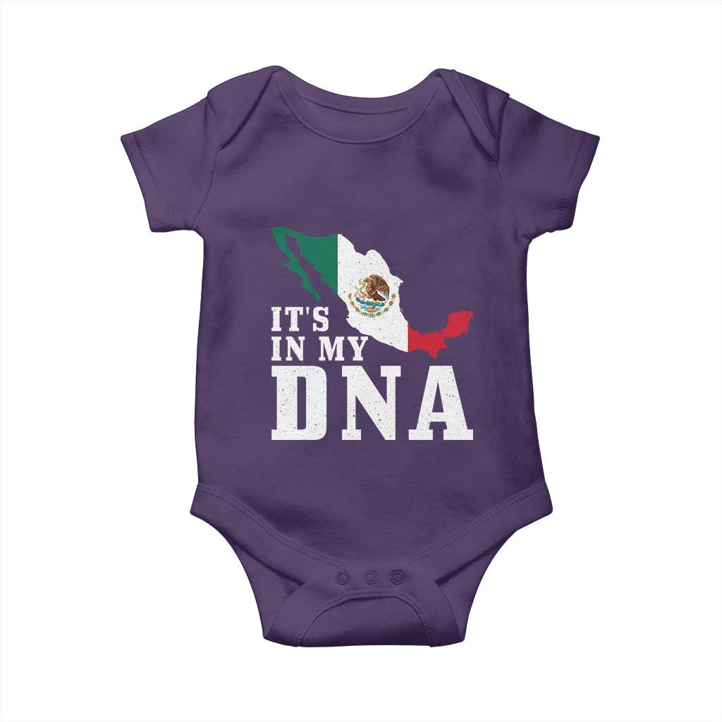 It's in My DNA Mexican Proud Hispanic Gift Mexico Flag Baby Onesie TS14 Purple Print Your Wear