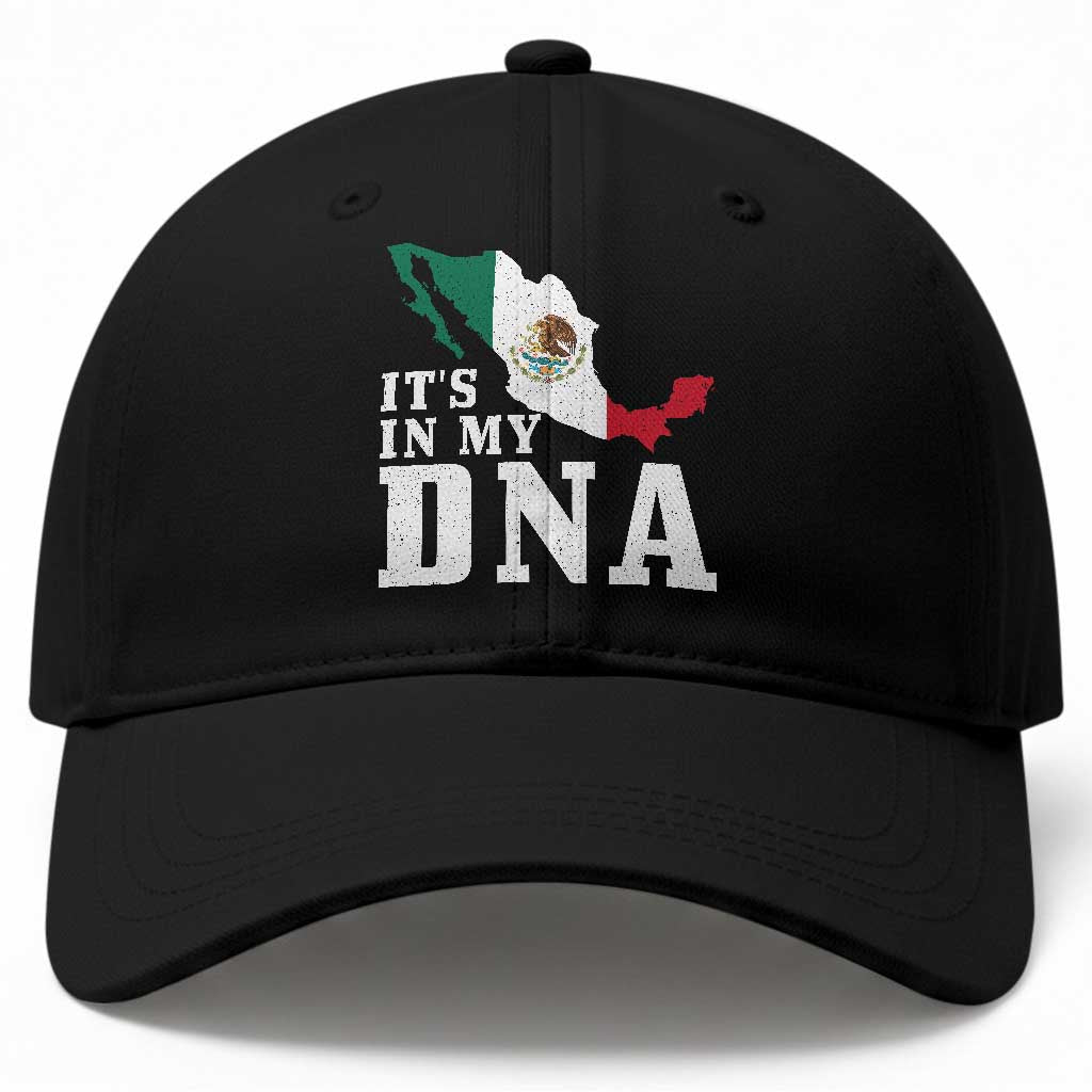 It's in My DNA Mexican Proud Hispanic Gift Mexico Flag Baseball Cap TS14 Print Your Wear