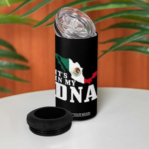 It's in My DNA Mexican Proud Hispanic Gift Mexico Flag 4 in 1 Can Cooler Tumbler TS14 Print Your Wear