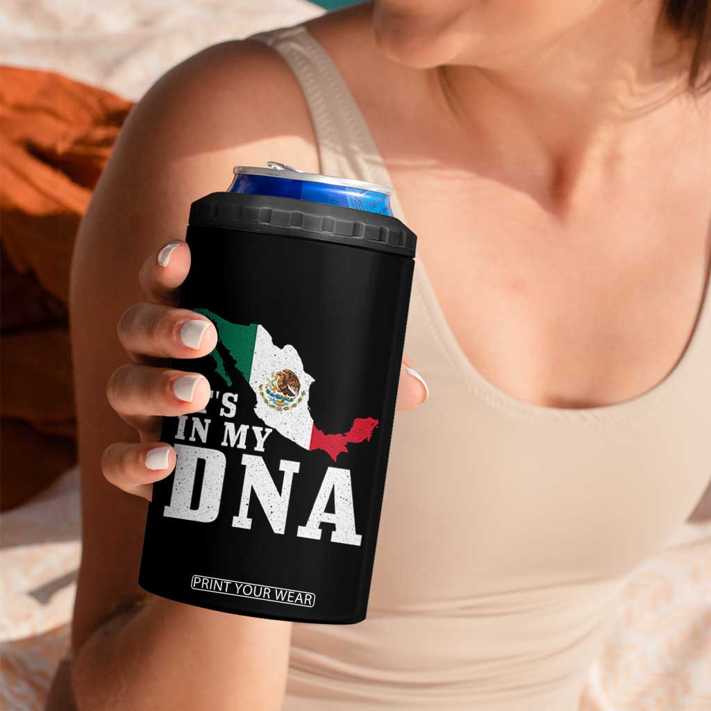 It's in My DNA Mexican Proud Hispanic Gift Mexico Flag 4 in 1 Can Cooler Tumbler TS14 Print Your Wear