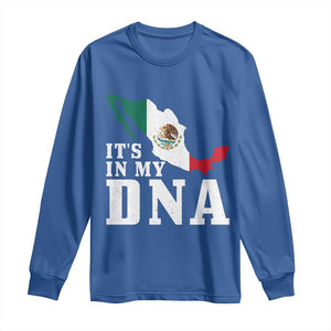 It's in My DNA Mexican Proud Hispanic Gift Mexico Flag Long Sleeve Shirt TS14 Royal Blue Print Your Wear