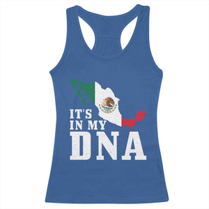 It's in My DNA Mexican Proud Hispanic Gift Mexico Flag Racerback Tank Top TS14 Royal Blue Print Your Wear
