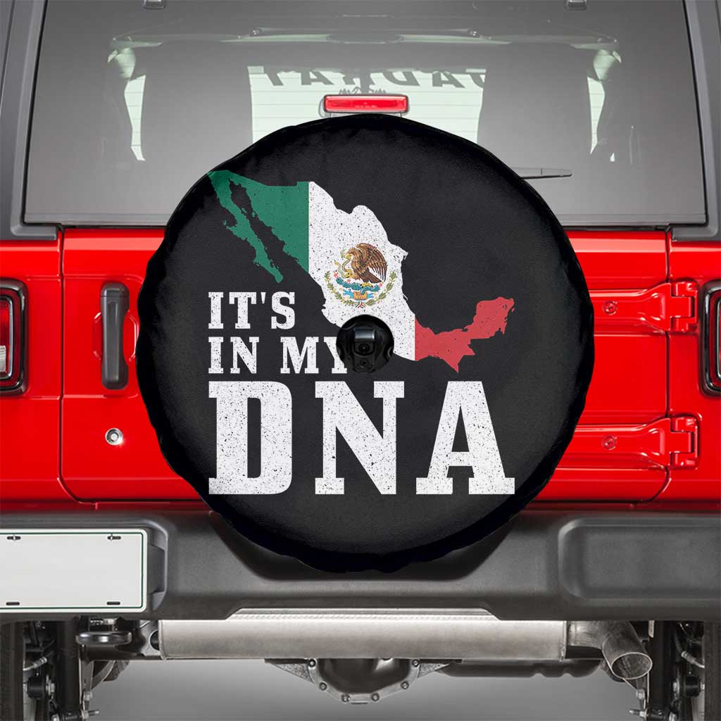 It's in My DNA Mexican Proud Hispanic Gift Mexico Flag Spare Tire Cover TS14 Black Print Your Wear