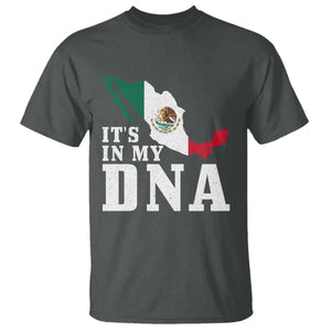 It's in My DNA Mexican Proud Hispanic Gift Mexico Flag T Shirt TS14 Dark Heather Print Your Wear