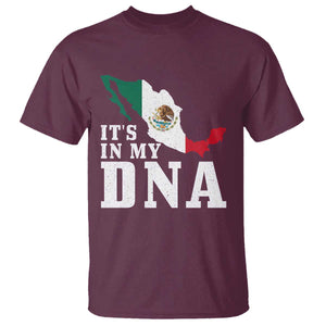 It's in My DNA Mexican Proud Hispanic Gift Mexico Flag T Shirt TS14 Maroon Print Your Wear