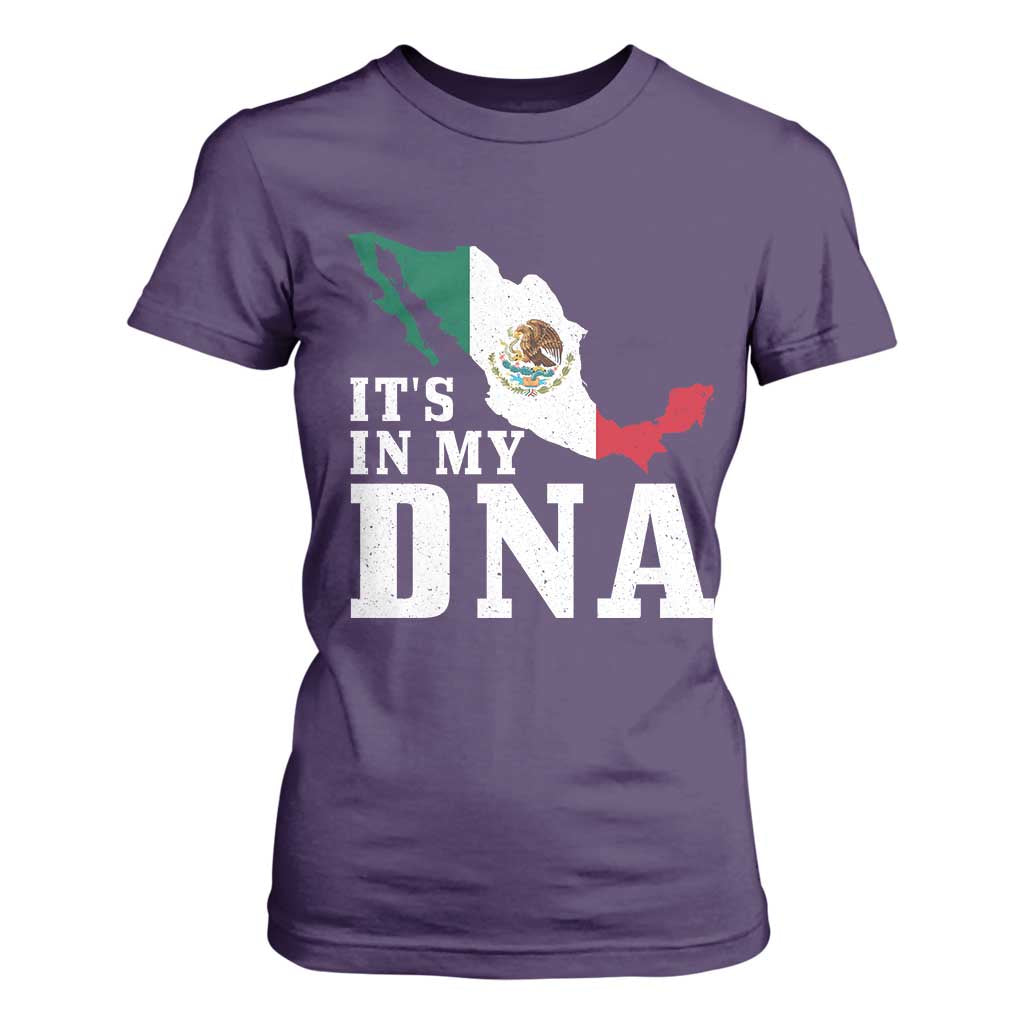 It's in My DNA Mexican Proud Hispanic Gift Mexico Flag T Shirt For Women TS14 Purple Print Your Wear