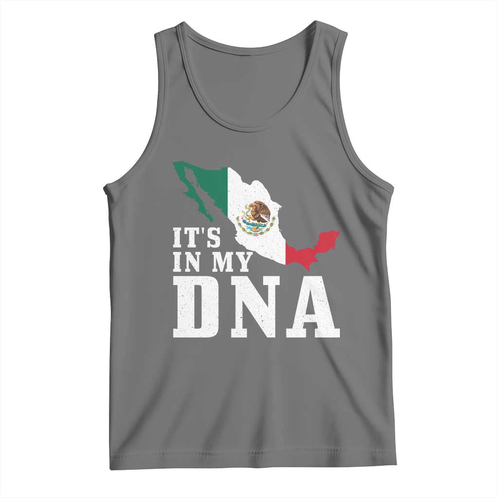 It's in My DNA Mexican Proud Hispanic Gift Mexico Flag Tank Top TS14 Black Heather Print Your Wear