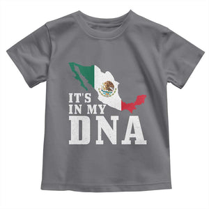 It's in My DNA Mexican Proud Hispanic Gift Mexico Flag Toddler T Shirt TS14 Charcoal Print Your Wear
