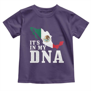 It's in My DNA Mexican Proud Hispanic Gift Mexico Flag Toddler T Shirt TS14 Purple Print Your Wear